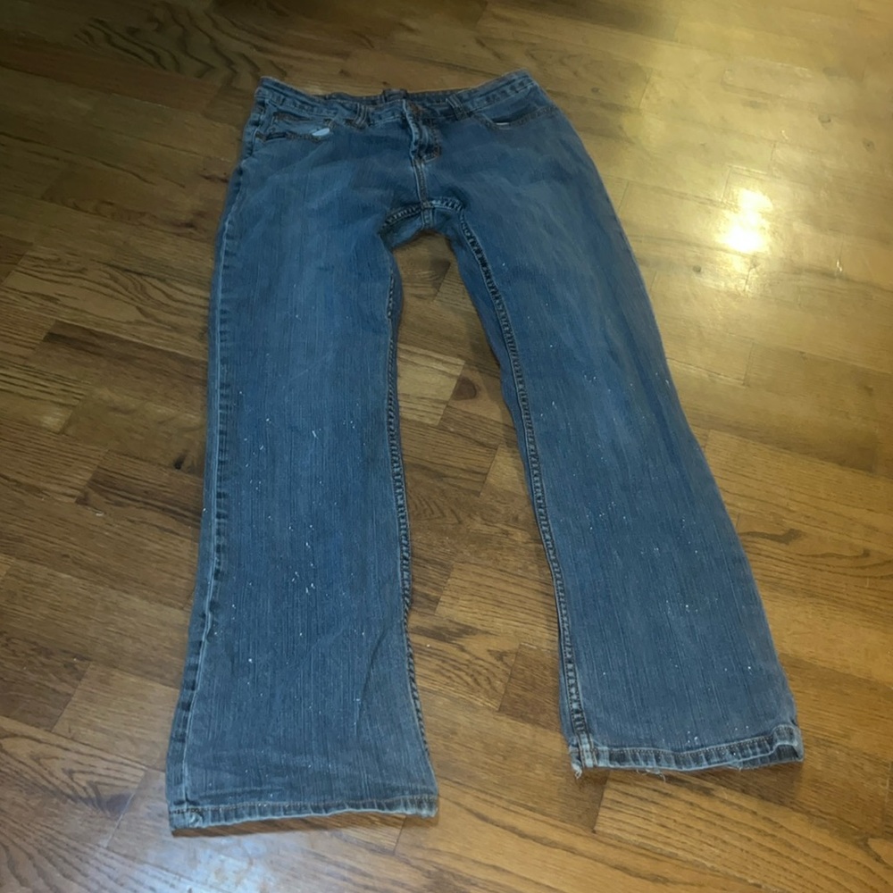 Cowgirl Up Bootcut Jeans Women's Light Wash Blue Denim 5 Pocket Size 10 long